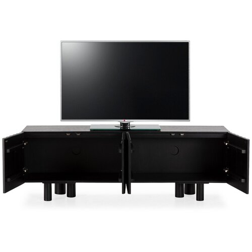 MOME Crna TV komoda od masivnog manga 160x55x40 cm Tamira &amp;ndash; Slike