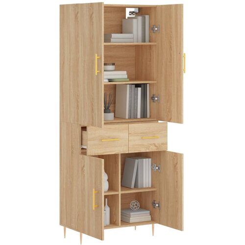  Visoka komoda hrasta sonome 69,5x34x180cm od konstruiranog drva Slike