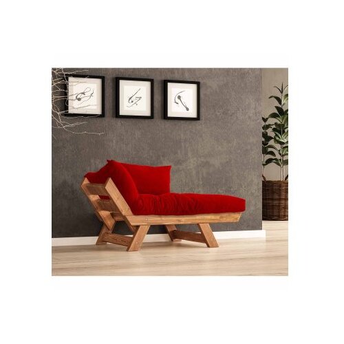 Hanah home Vrtna sofa sa jednim sedištem i jastukom, Tikovina-crvena Cene