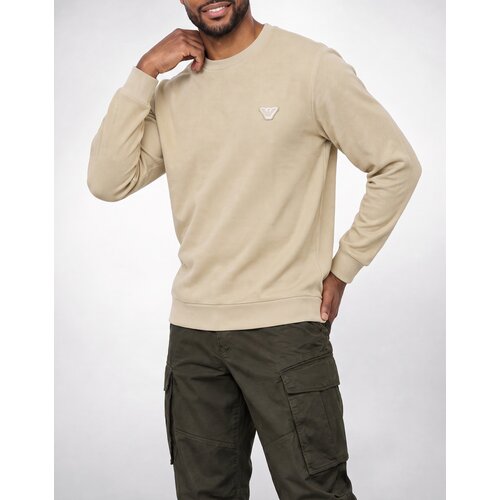 Emporio Armani CREW NECK SWEATSHIRT WAFFLE TERRY Bež Slike