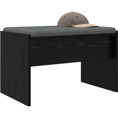  Klupa za hodnik s jastukom Crni hrast 63 x 38 x 40 cm Slike