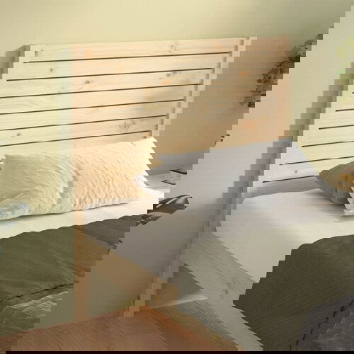 VidaXL Uzglavlje za krevet 81 x 4 x 100 cm od masivne borovine Slike
