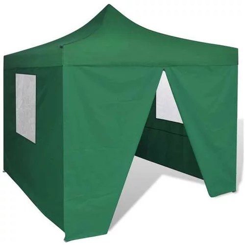  zložljivi šotor 3 x 3 m s 4 stenami zelene barve