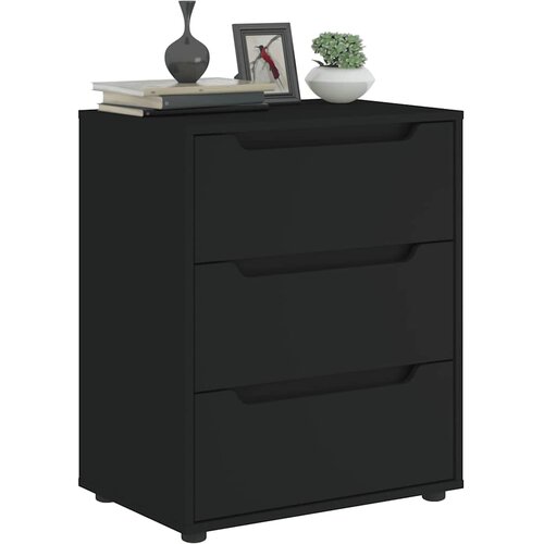 vidaXL Bivak VISNES Black 60x40x73 cm Inženirski les Cene
