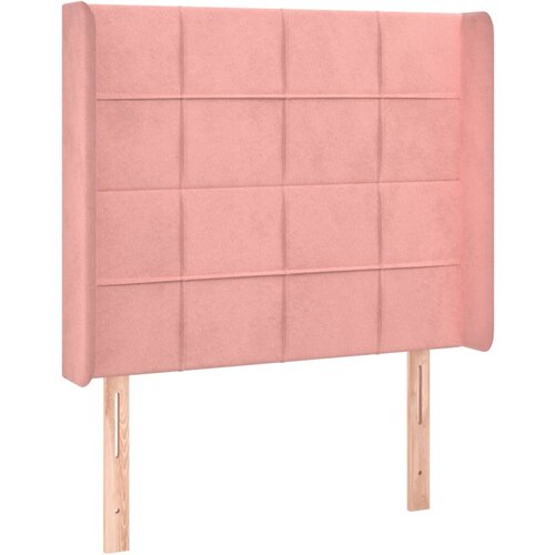 Maison Chic posteljno vzglavje - vzglavna omarica - nočna omarica z ušesi roza 83x16x118/128 cm žamet, (21713338) Cene