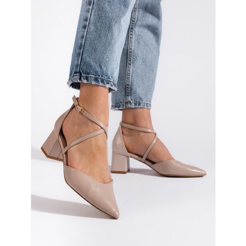 GOODIN Women&amp;#039;s dark beige pointed sandals Slike