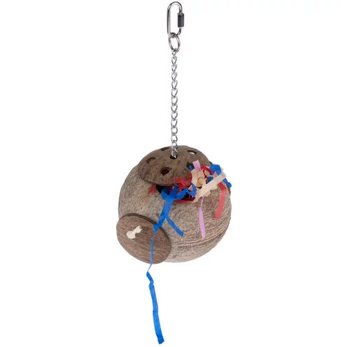 TIAKI igračka za grickanje i kljucanje od kokosa, za ptice - cca Ø 15 x V 30 cm