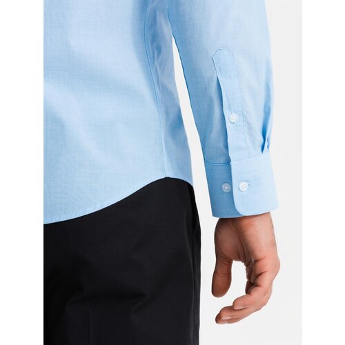 Ombre REGULAR cotton classic shirt - blue Slike