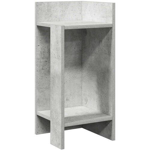  Pomoćni stolić s policom siva boja betona 25,5x27x60 cm Slike