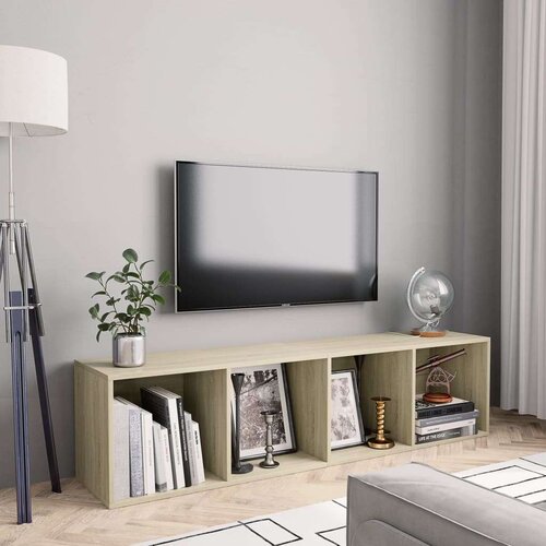vidaXL Ormarić za knjige/TV boja hrasta sonome 143 x 30 x 36 cm Cene