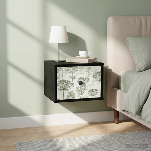  Wall-mounted noćni ormarić GOTHA Crni hrast 36 x 33 x 25 cm Cijene