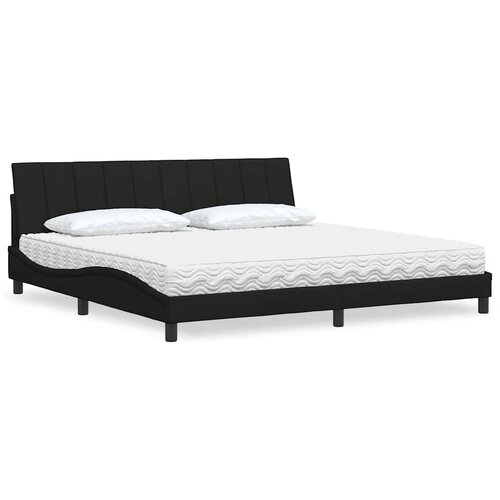  Krevet s madracem Hanko crni 200x200 cm od tkanine Cene