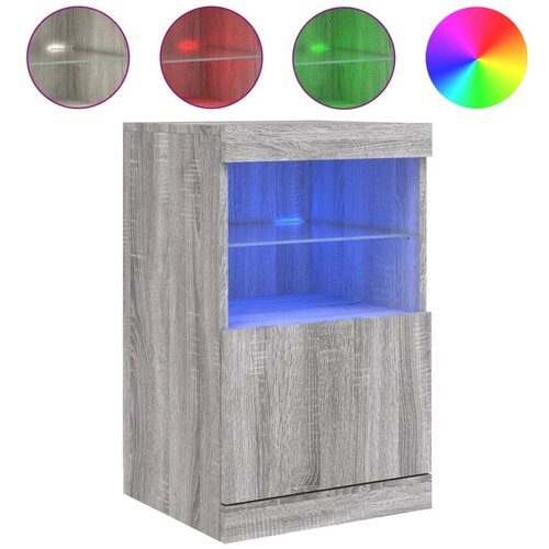 Maison Chic Komoda - Predalnik z LED lučkami siva sonoma 41x37x67 cm, (21722390) Slike