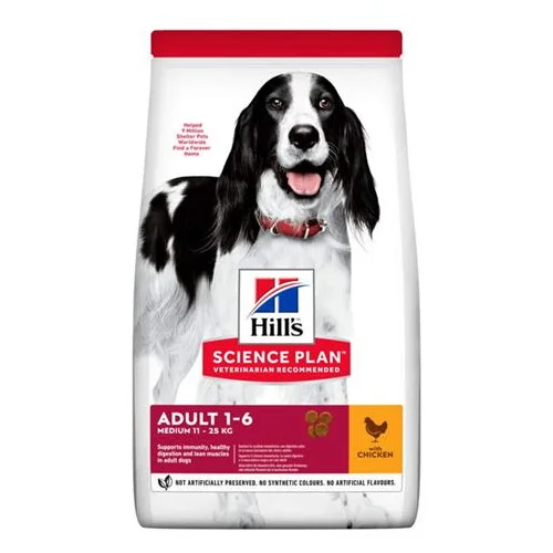 Hills Science Plan Adult 1-6 Medium s piščancem - Varčno pakiranje: 2 x 14 kg