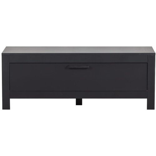 Basiclabel Crna TV komoda od masivnog bora 120x45 cm Bonk &amp;ndash; Slike