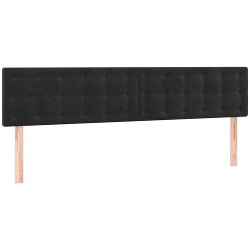 vidaXL Krevet box spring s madracem LED crni 160x200 cm baršun Cene