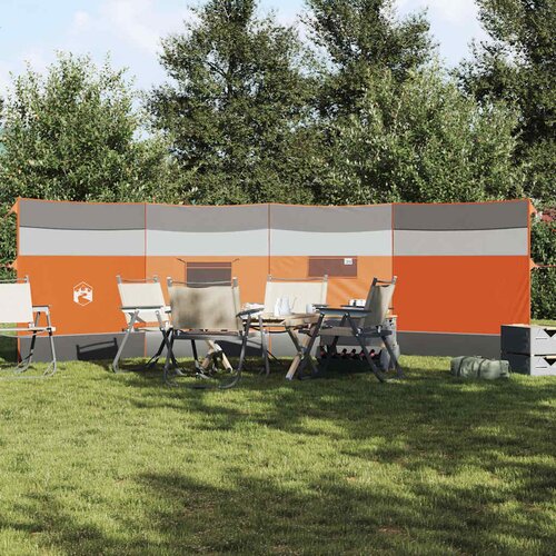 vidaXL Vjetrobran za kampiranje siva/narančasta 510x153 cm vodootporni Cijene