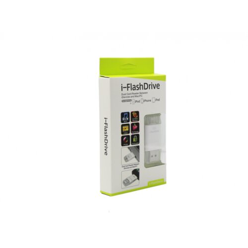  i-FlashDrive Dual Card Reader between iDevices and Mac/PC Cene