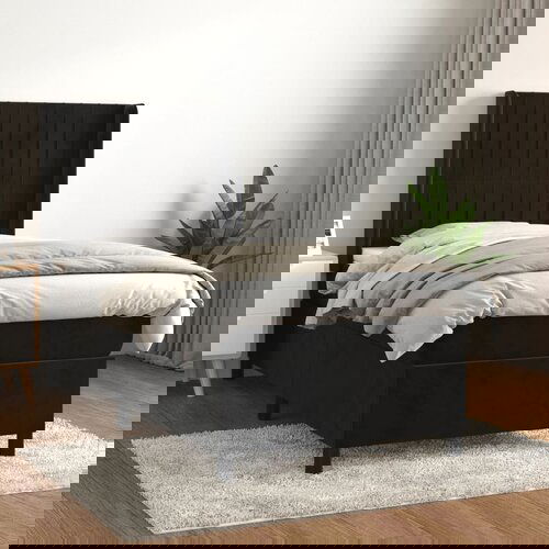 vidaXL Box spring krevet s madracem crni 80 x 200 cm baršunasti Cijene