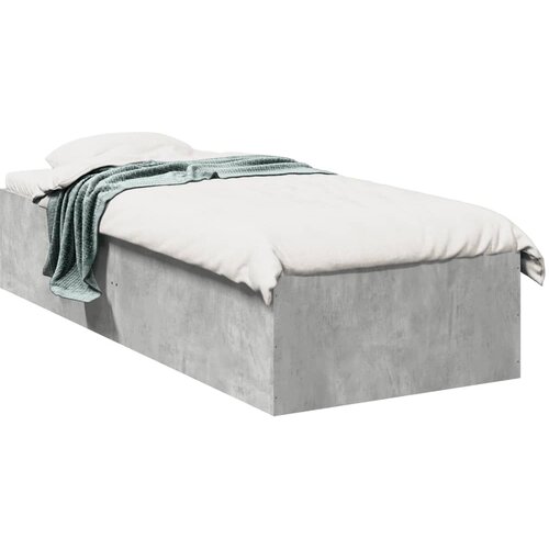 VidaXL Posteljni okvir betonsko siv 90x190 cm inženirski les Slike