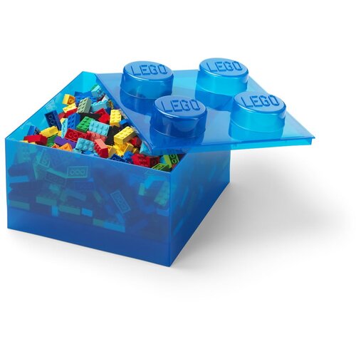 Lego Modra plastična otro&amp;scaron;ka &amp;scaron;katla za shranjevanje 25x25x18 cm &amp;ndash; Slike