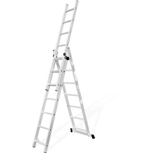 ATON aluminijumske trodelne merdevine 3x9 5.90m ATN-DLE309 Slike