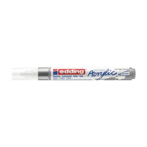 Edding akrilni marker E-5100 medium 2-3mm obli vrh srebrna ( 12MA51S ) Slike