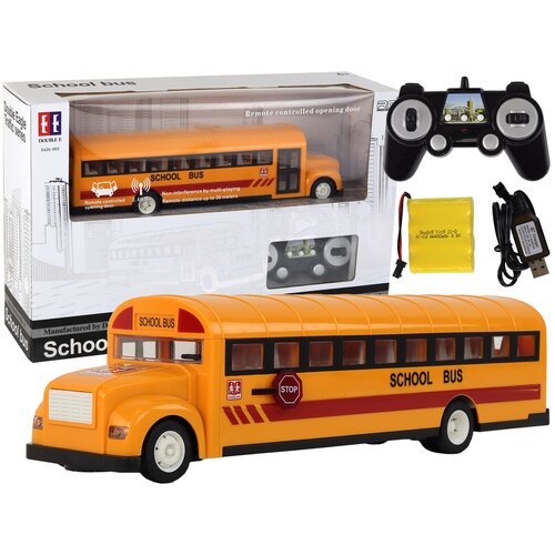 Lean Toys Rumen daljinsko voden R/C &amp;scaron;olski avtobus z odpirajočimi se vrati Slike
