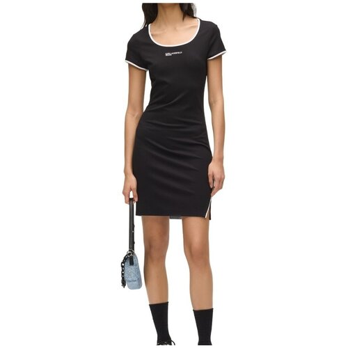 Karl Lagerfeld Kratke obleke B2w13046 Črna Slike