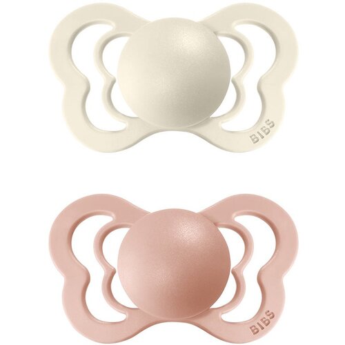 Bibs Couture Natural Rubber Size 2: 6+ months duda Ivory / Blush 2 kom Cijene