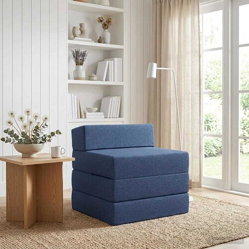 SOFA na razvlačenje Plava 200 x 70 x 10 cm Tkanina Cijene
