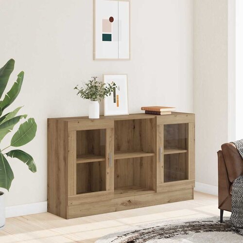  Komoda boja hrasta artisan 120x30,5x70 cm od konstruiranog drva Smeđa Cene