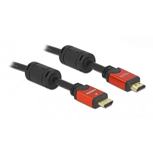 Delock HDMI priključni kabel [1x HDMI-utikač &amp;lt;=&amp;gt; 1x HDMI-utikač] 3m, cven, crn Slike