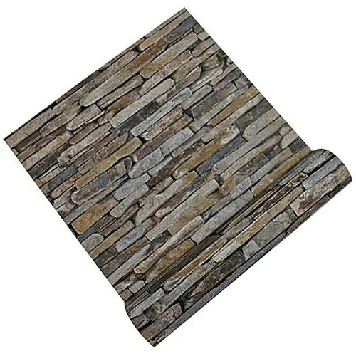A.S. CREATION TAPETEN Tapeta iz netkane tekstilije AS CREATION Wood-n-Stone (bež-rjava-siva barva, videz kamenja)