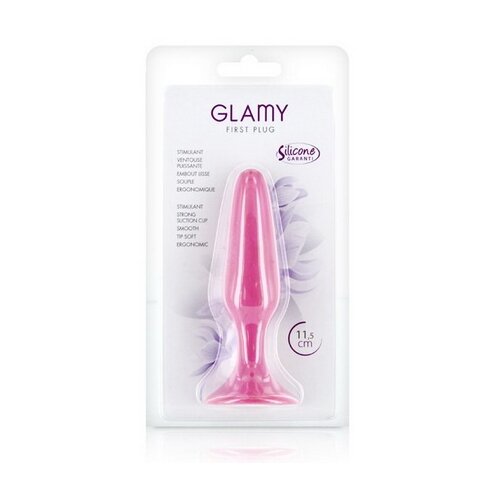 Silionski analni plug | Glamy First Pink S Slike