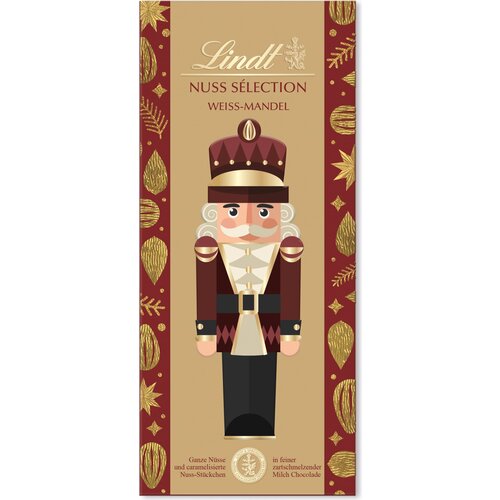 Lindt Nuss Sélection - tablica čokolade - Bela-mandlji Cene