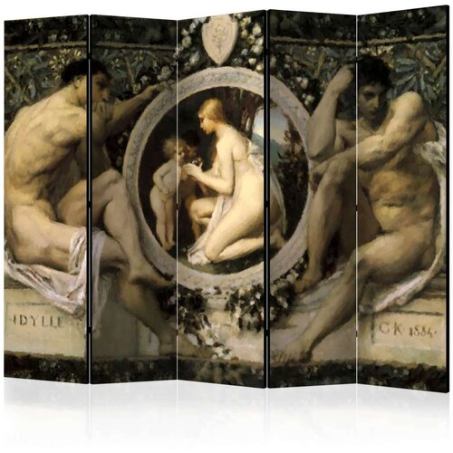  Paravan u 5 dijelova - Idyll - Gustav Klimt II [Room Dividers] 225x172 Cijene