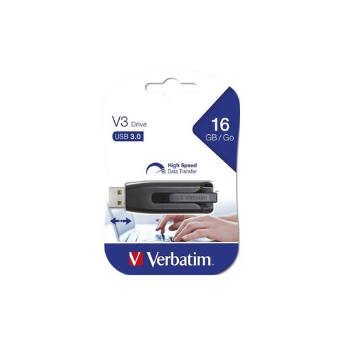Verbatim V3 16GB USB 3.0 (60/12) USB memorija, crna-siva Slike