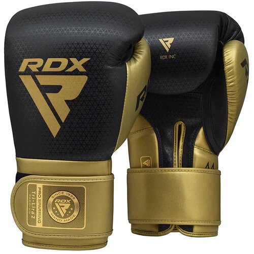 RDX Sports Sparing bokserske rukavice L2 Mark Pro, Crno-zlatne boje Slike