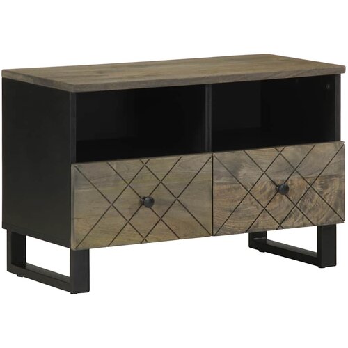 TV ormarić crni 70 x 33 x 46 cm od masivnog drva manga Cijene