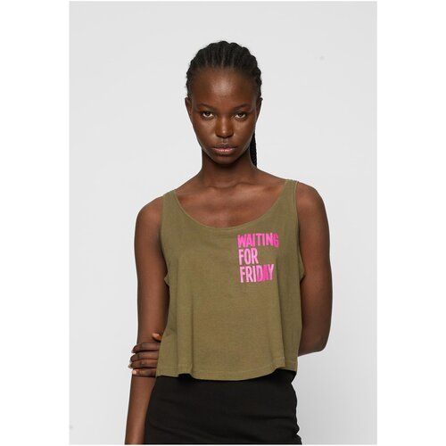 Mister Tee Ladies Waiting For Friday Box Tank Olive Cene