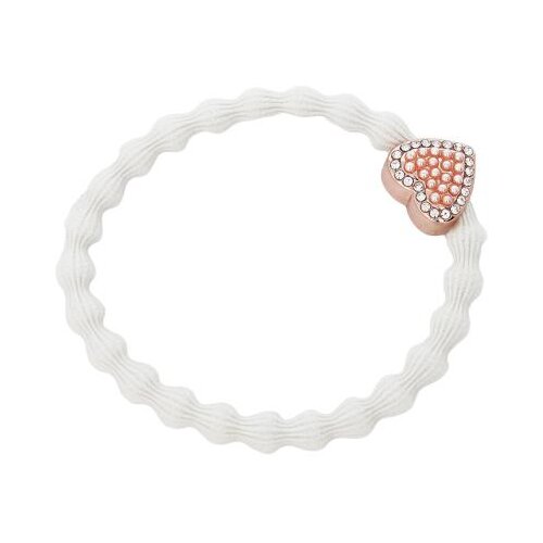 By Eloise London Rose Gold Bling Heart Cream elastika za lase Cene