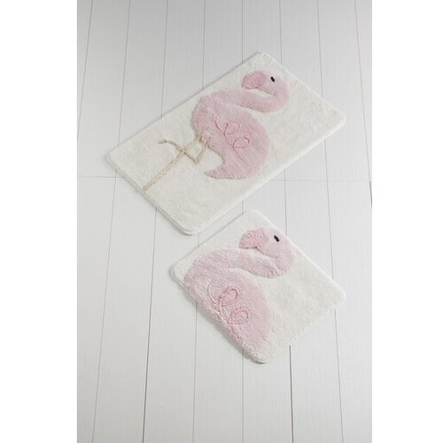 Lessentiel Maison Flamingo prostirka za kupanje, 2 komada, roze-bijela Cene