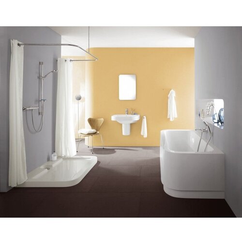 Hansgrohe 27085000 croma 100 multi / ecostat 1001 sl combi stenska termostatska armatura s tu&amp;scaron; setom Slike