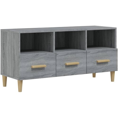 Maison Chic TV omarica - TV enota - Televizijska omarica siva sonoma 102x36x50 cm konstruiran les, (21701577) Slike