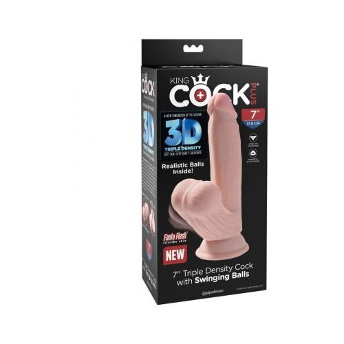King Cock dildo Plus 3D 7 Swinging Balls Cene