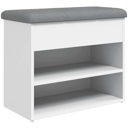  Klupa za cipele bijela 62x32x50 cm od konstruiranog drva Slike