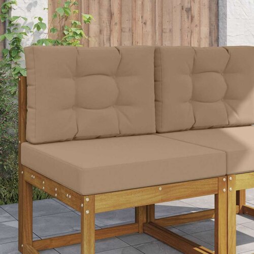  Jastuk za vanjsku sofU 2 pcs Sivo-smeđa Poliester - Sivo-smeđa 60 x 60 cm 1x sjedalo +1x naslon (3D s bartagom) Cijene
