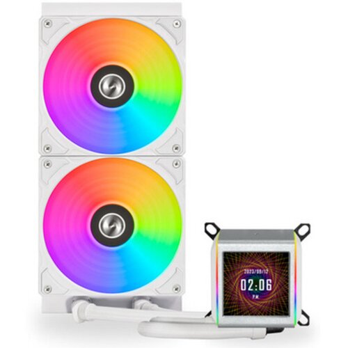 Lian Li Hladnjak za CPU AIO galahad iiLCD 280 aRGB, 2.88"IPS, mogućnost lančanog povezivanja 2x140mm aRGB PWM, bijela Cene