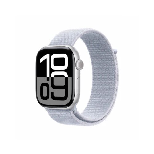 Apple Watch Series 10 GPS 46mm Silver Aluminium Case with Blue Cloud Sport Loop&amp;quot; Slike